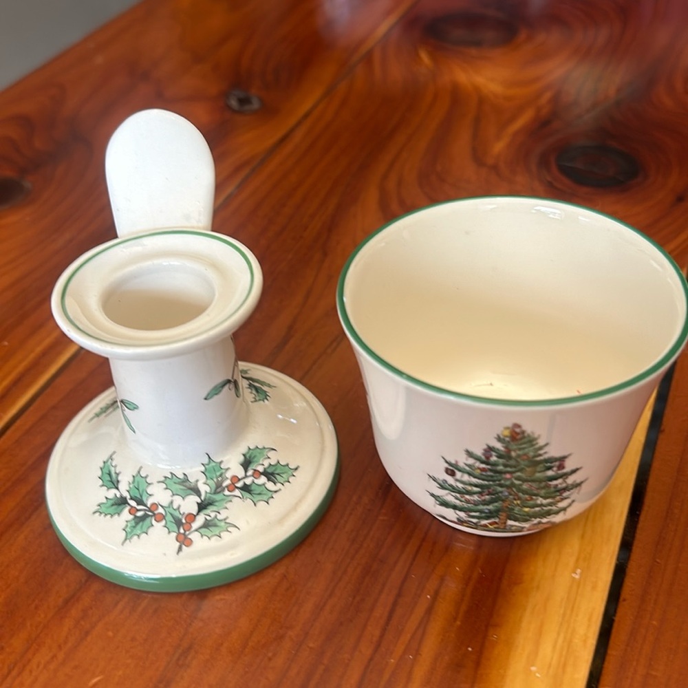 Spode Christmas Votive Cup and Candle Holder